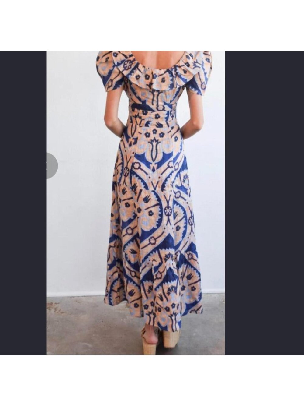 Never a Wallflower boutique Maxi Fall dress. floral geometric print dress in XS - Picture 2 of 6